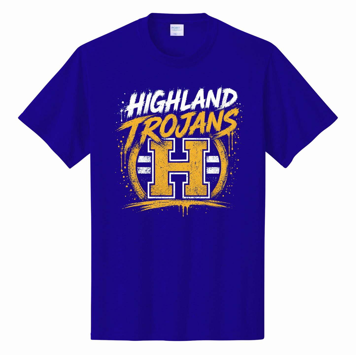Custom School Spirit Grunge T-Shirt