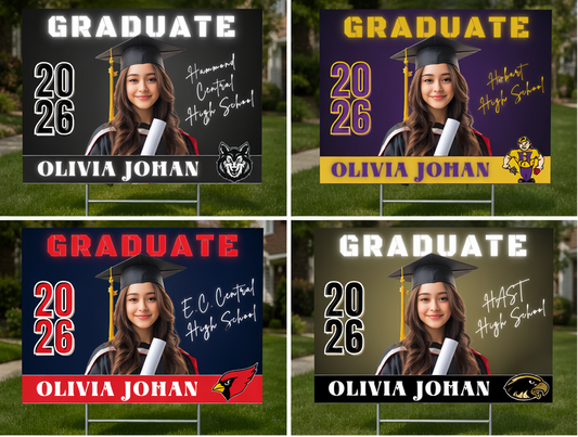 Custom 2026 Graduate Yard Sign