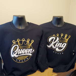 King and Queen Couples Shirt Set